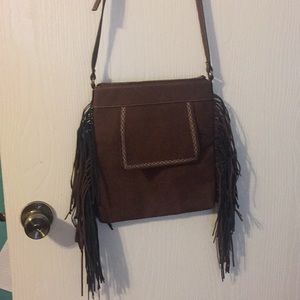 Cato Brown fringe purse
